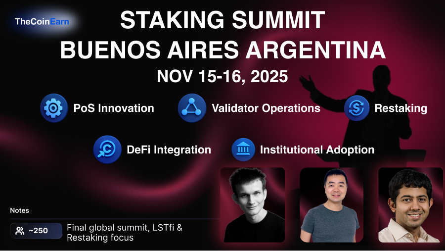 Info for staking summit 2025 in Buenos Aires, Argentina including date, speakers and key topics.